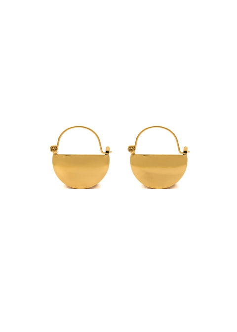 Crafted with 18k gold plating, these earrings offer a luxurious and sophisticated look without breaking the bank. They are lightweight, comfortable, and easy to wear, making them perfect for all-day wear. The contemporary design of these earrings allows them to be easily paired with any outfit and can be dressed up or down depending on the occasion.  Material: Stainless Steel Plating: 18K Gold-Plated Waterproof Hypoallergenic Anti-tarnish